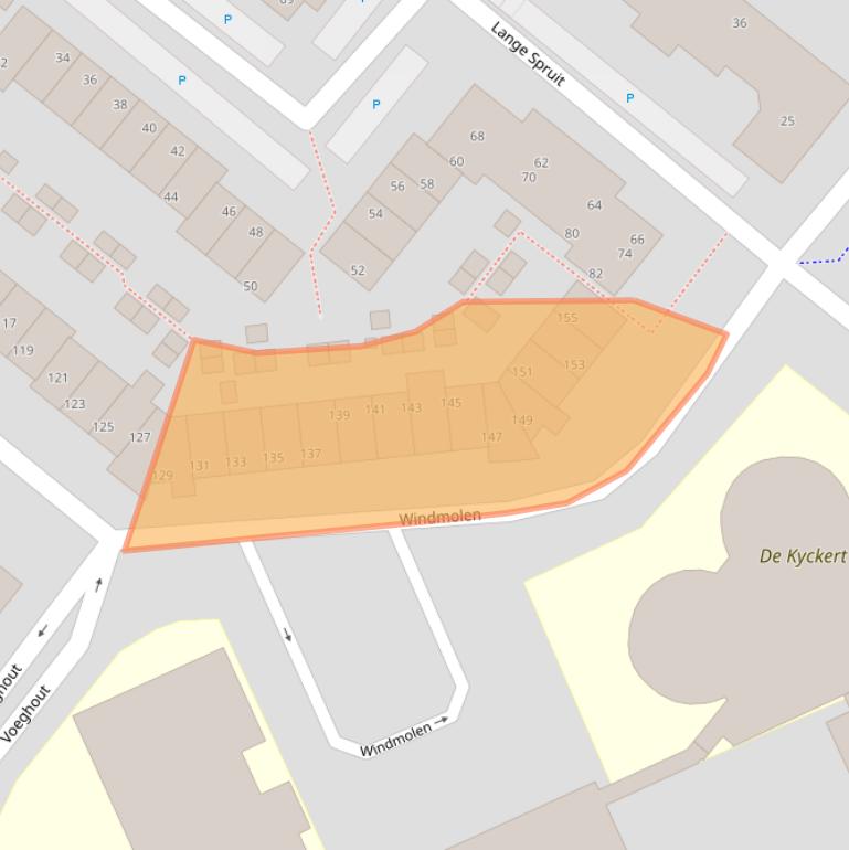 Kaart van postcodegebied 2291KX.