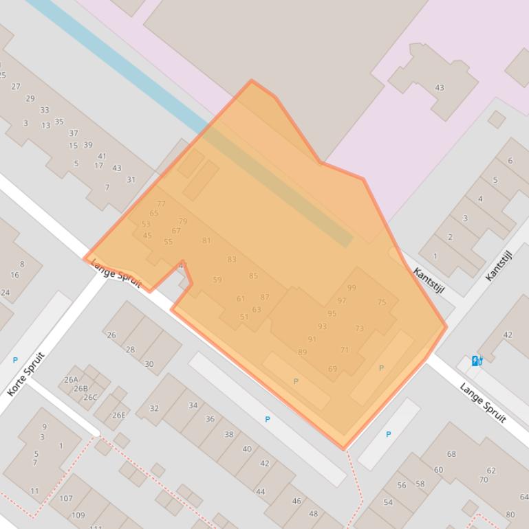 Kaart van postcodegebied 2291LZ.