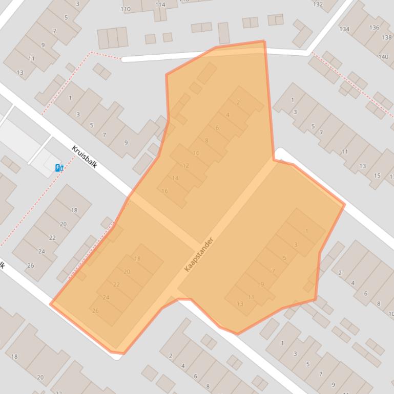 Kaart van postcodegebied 2291MD.