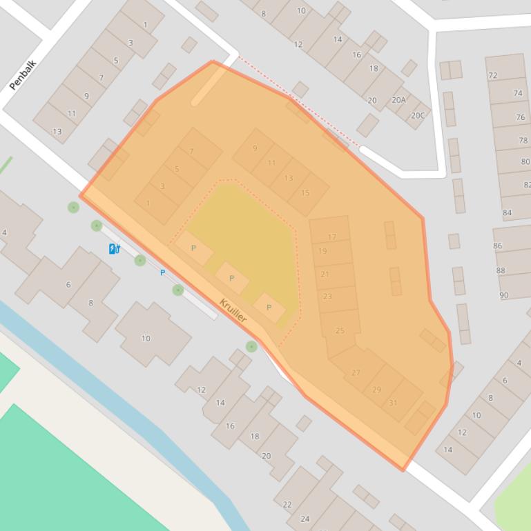 Kaart van postcodegebied 2291MJ.