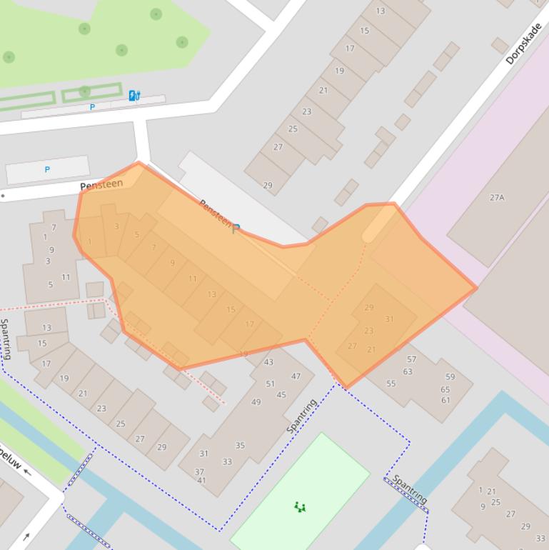 Kaart van postcodegebied 2291MS.