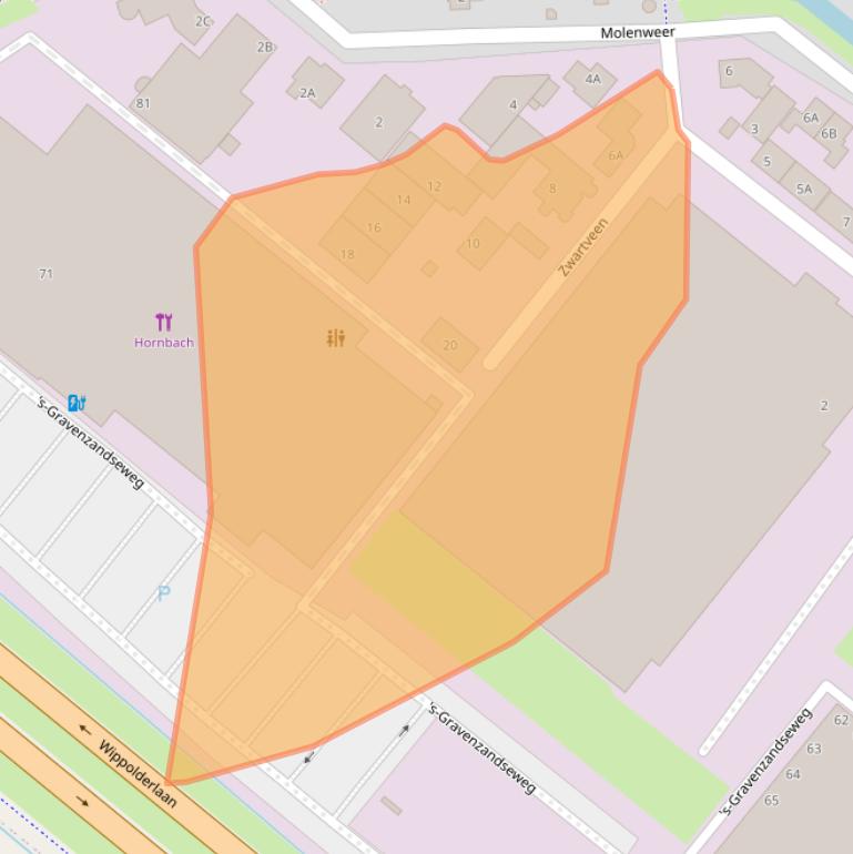 Kaart van postcodegebied 2291NB.