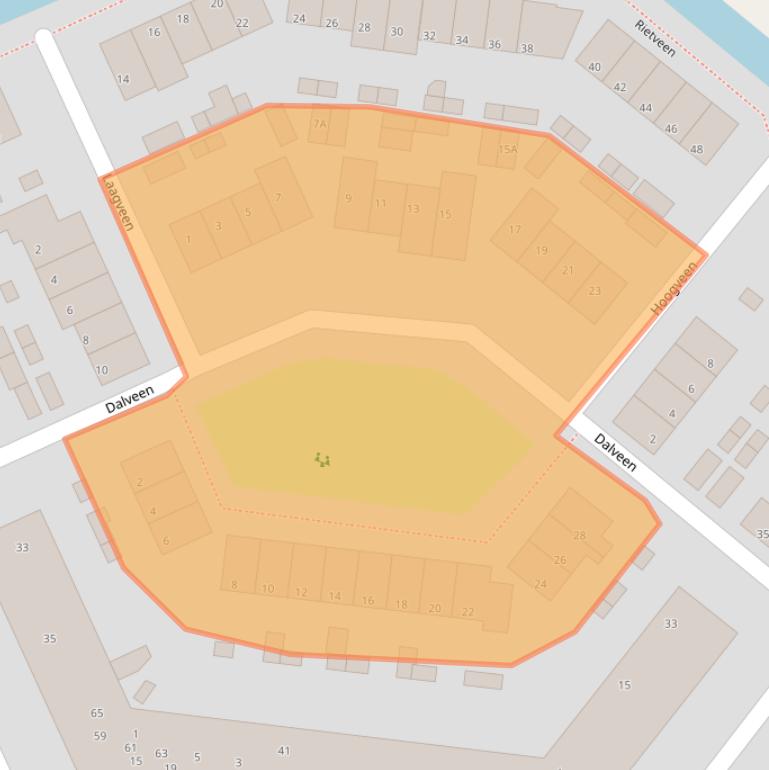 Kaart van postcodegebied 2291NG.
