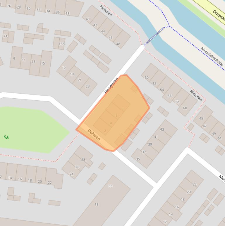 Kaart van postcodegebied 2291NH.