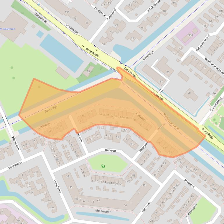 Kaart van postcodegebied 2291NJ.
