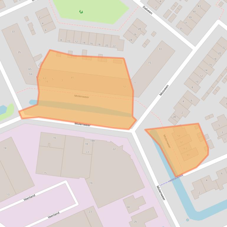 Kaart van postcodegebied 2291NP.