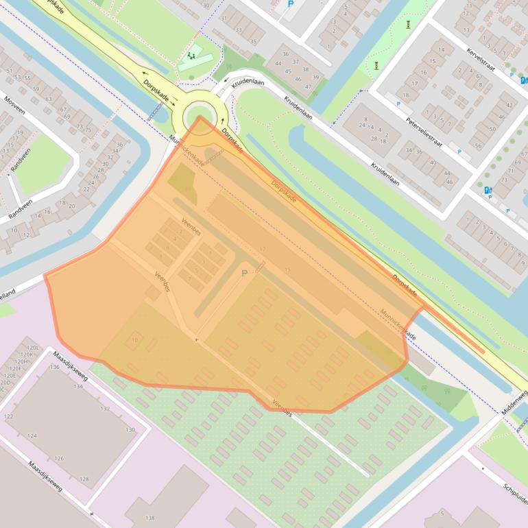 Kaart van postcodegebied 2291NT.