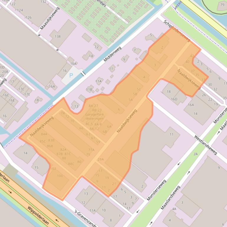 Kaart van postcodegebied 2291PA.