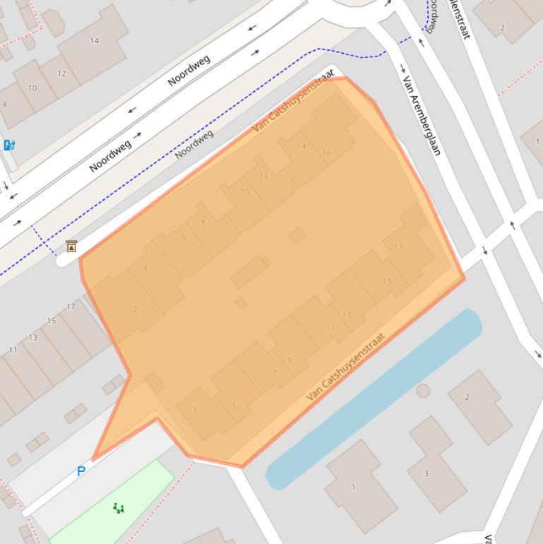 Kaart van postcodegebied 2291RB.