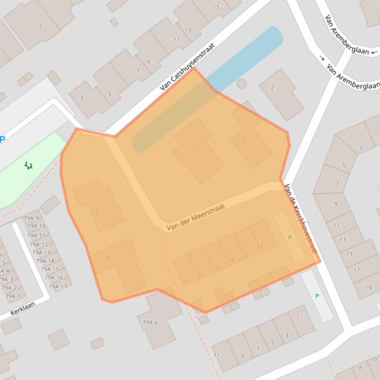 Kaart van postcodegebied 2291RD.