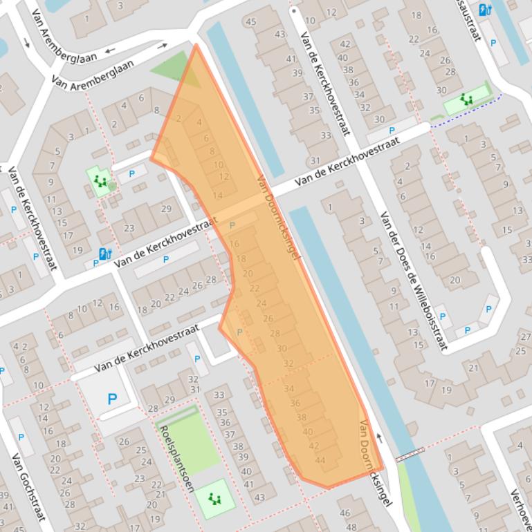 Kaart van postcodegebied 2291RG.