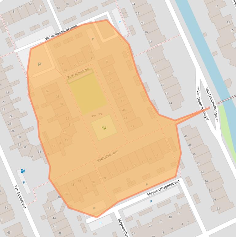 Kaart van postcodegebied 2291RK.