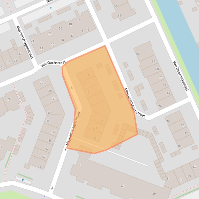 Kaart van postcodegebied 2291RM.