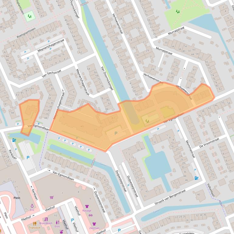 Kaart van postcodegebied 2291RS.