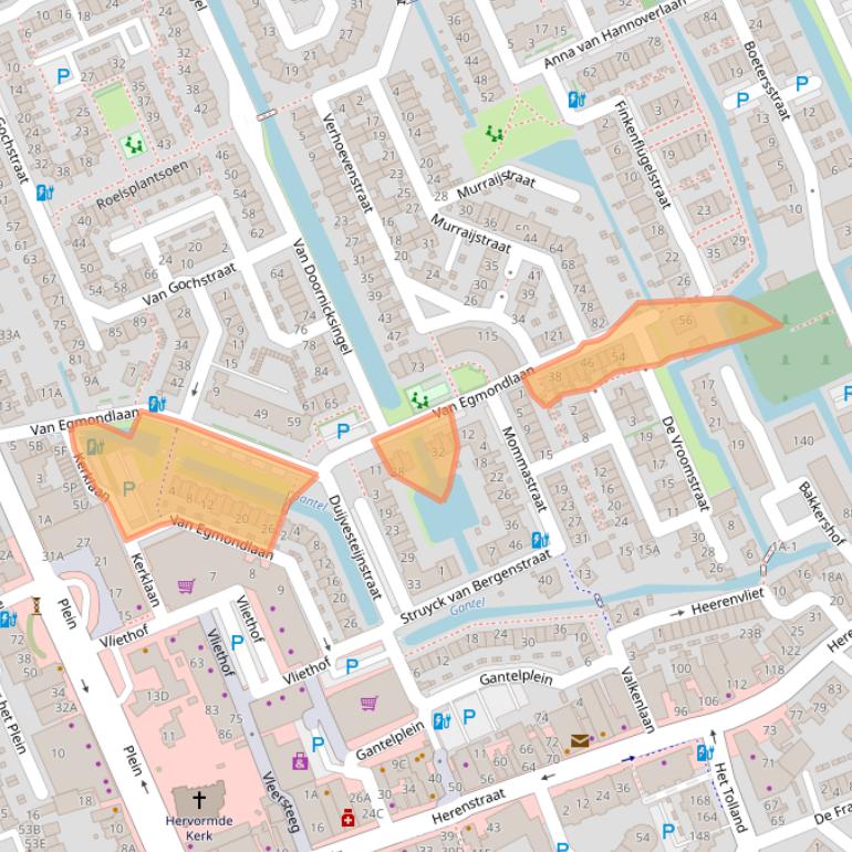 Kaart van postcodegebied 2291RT.