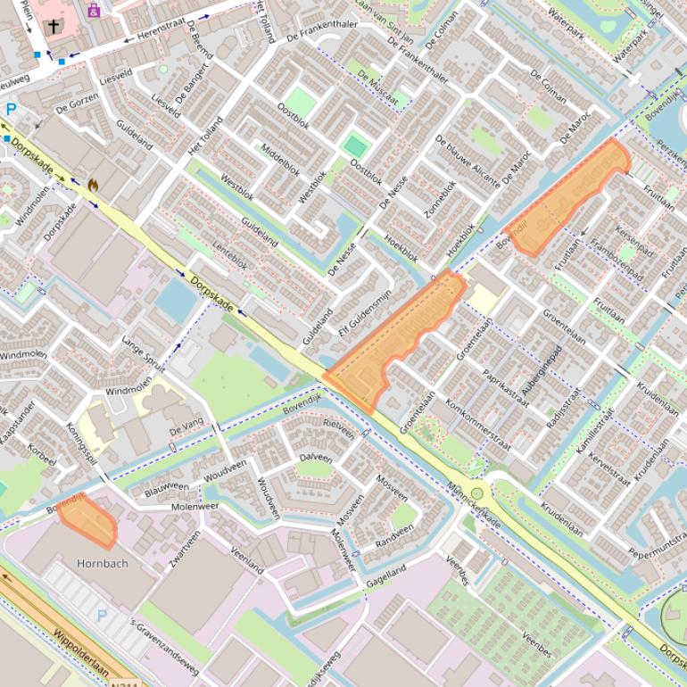 Kaart van postcodegebied 2291SB.