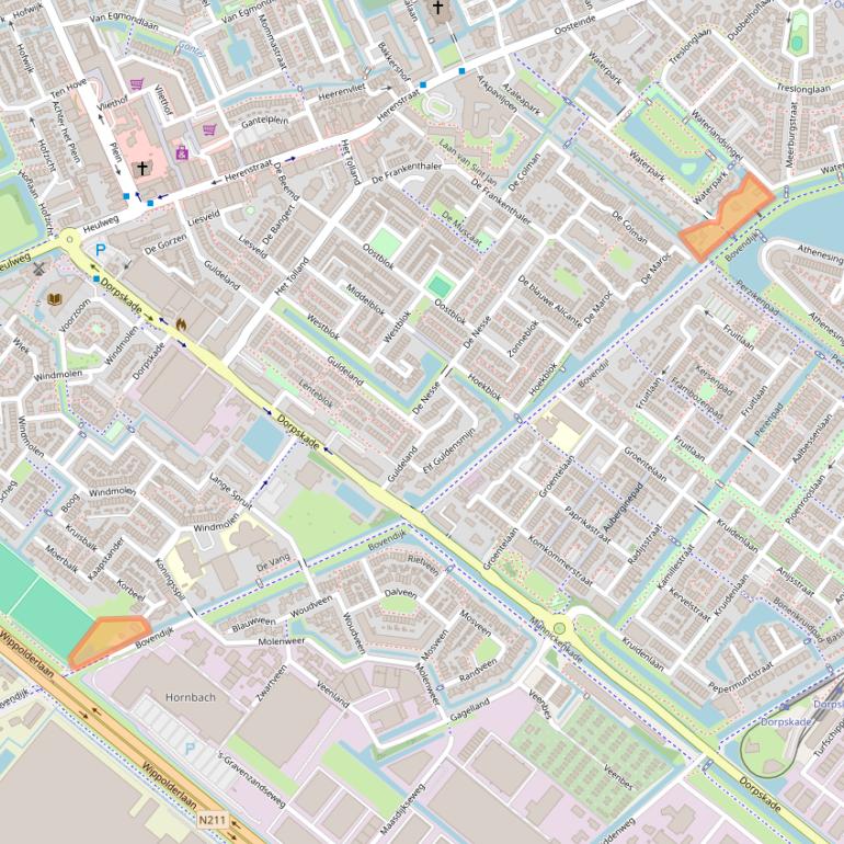 Kaart van postcodegebied 2291SC.