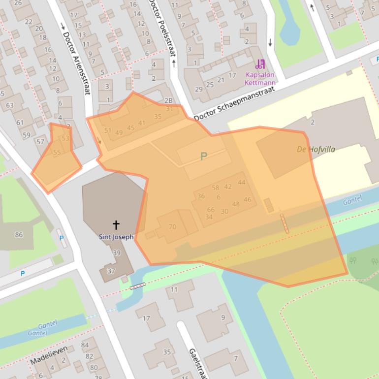 Kaart van postcodegebied 2291SZ.