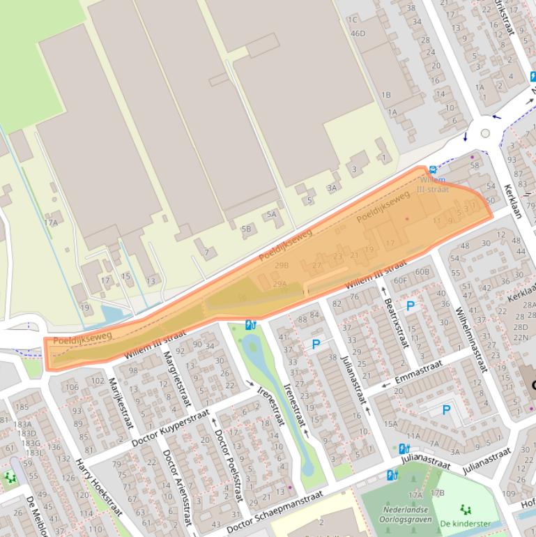 Kaart van postcodegebied 2291TL.