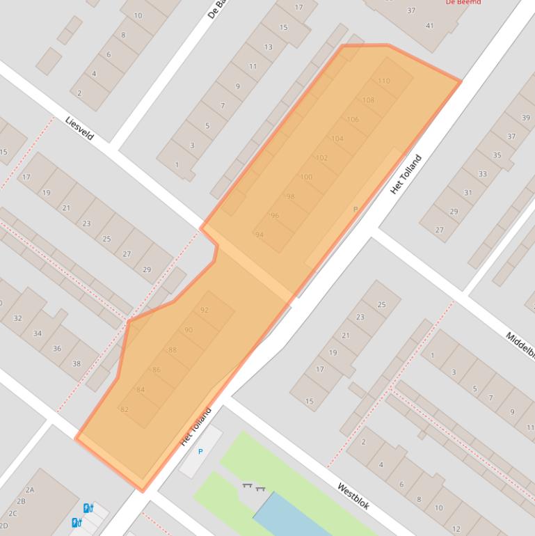 Kaart van postcodegebied 2291VV.