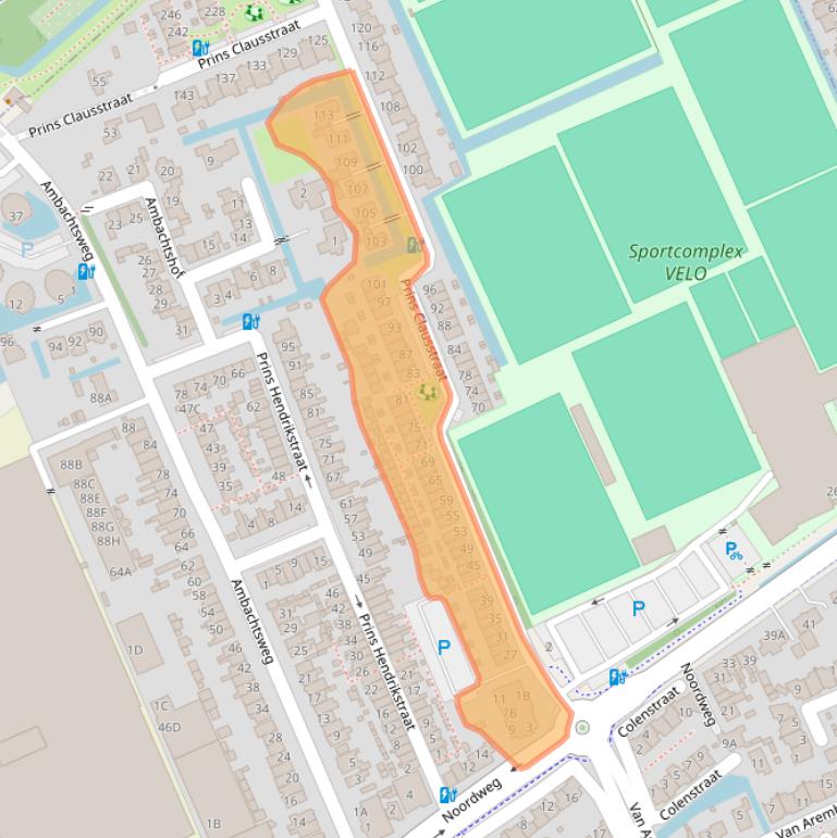 Kaart van postcodegebied 2291WB.