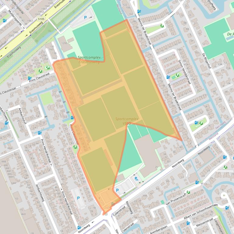 Kaart van postcodegebied 2291WD.