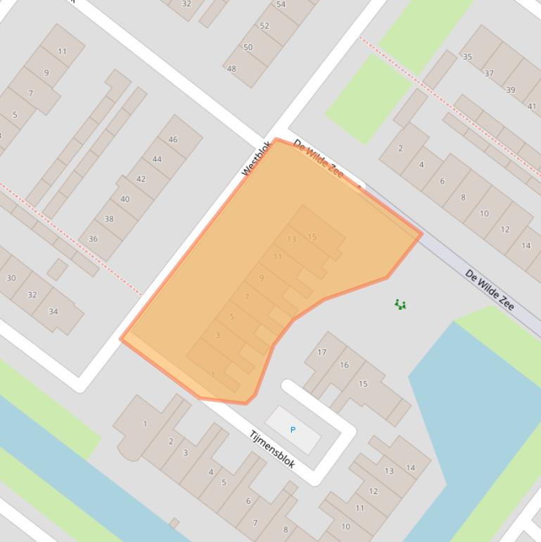 Kaart van postcodegebied 2291WZ.