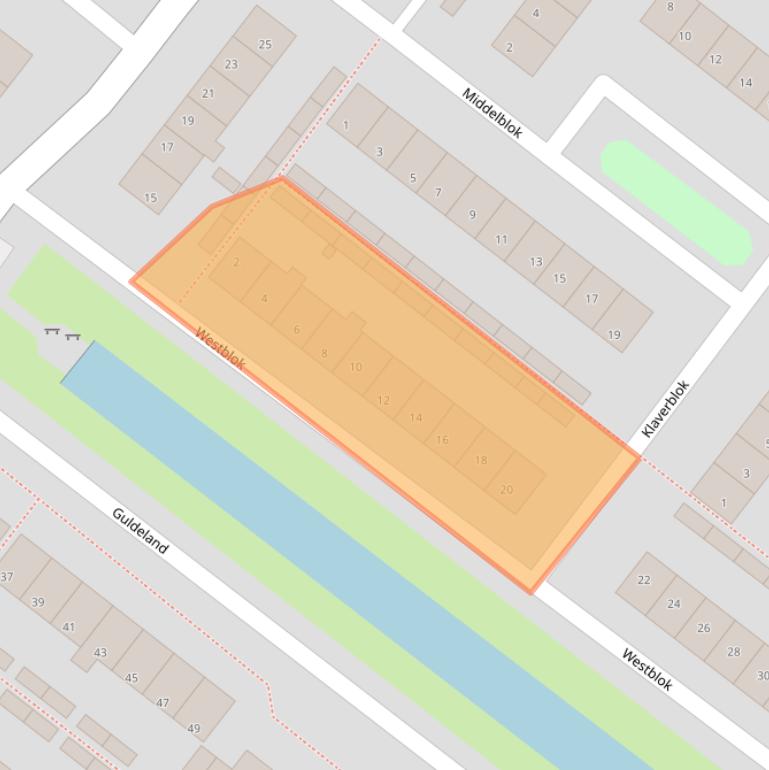 Kaart van postcodegebied 2291XA.