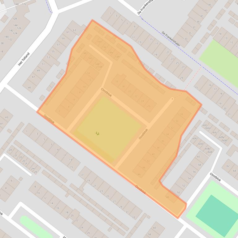 Kaart van postcodegebied 2291XK.