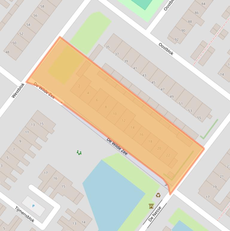 Kaart van postcodegebied 2291XM.