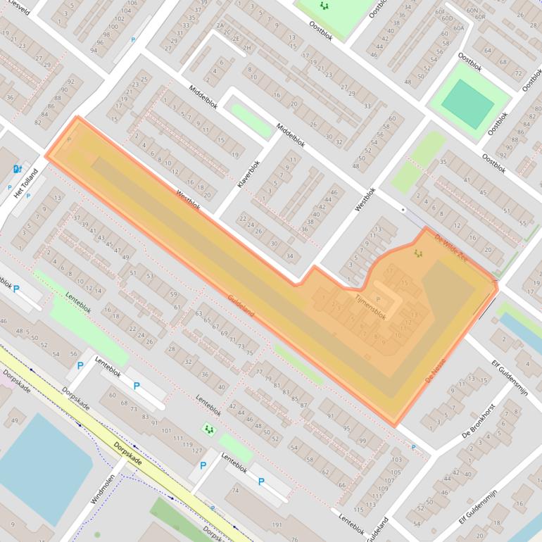 Kaart van postcodegebied 2291XZ.