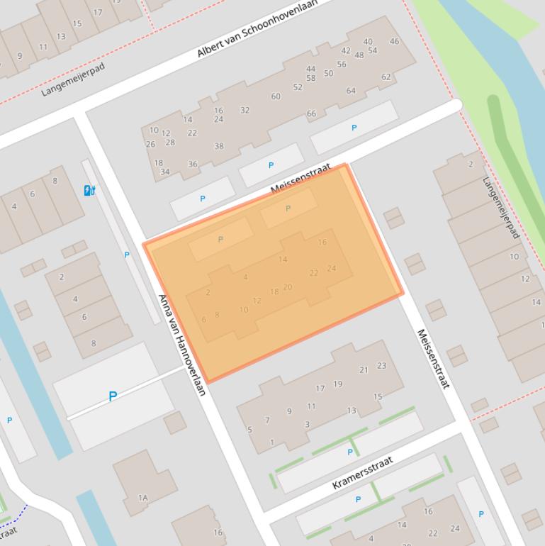 Kaart van postcodegebied 2291ZD.