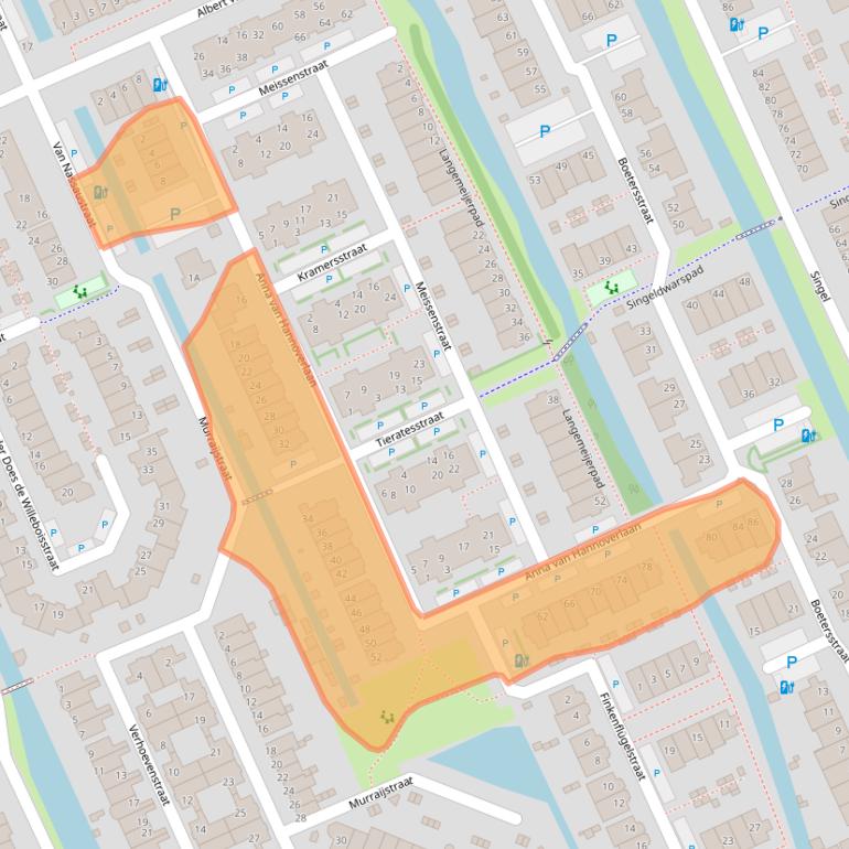 Kaart van postcodegebied 2291ZG.