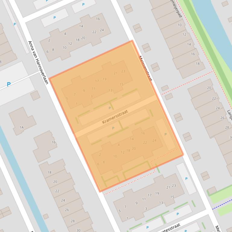 Kaart van postcodegebied 2291ZH.