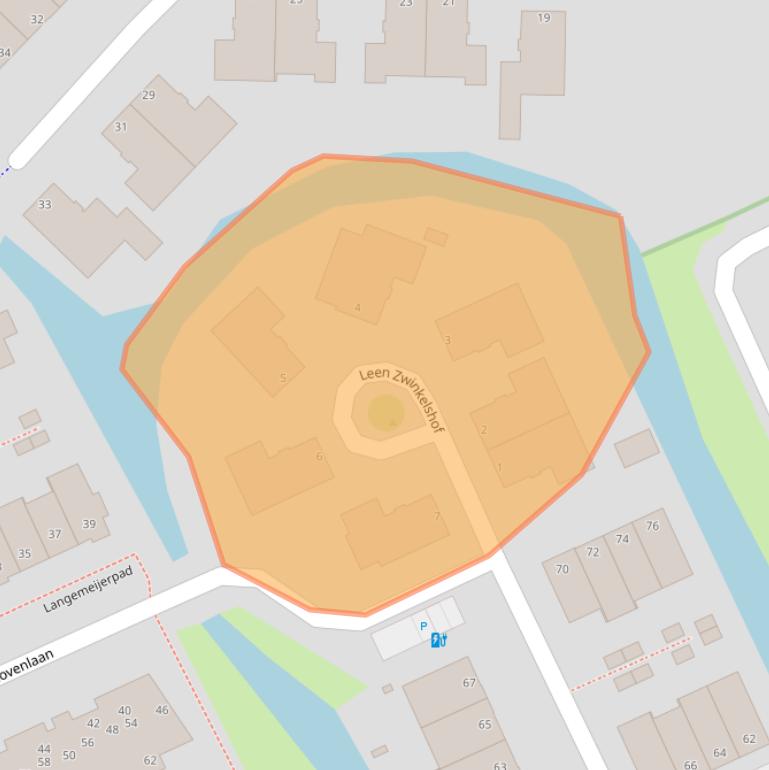 Kaart van postcodegebied 2291ZS.
