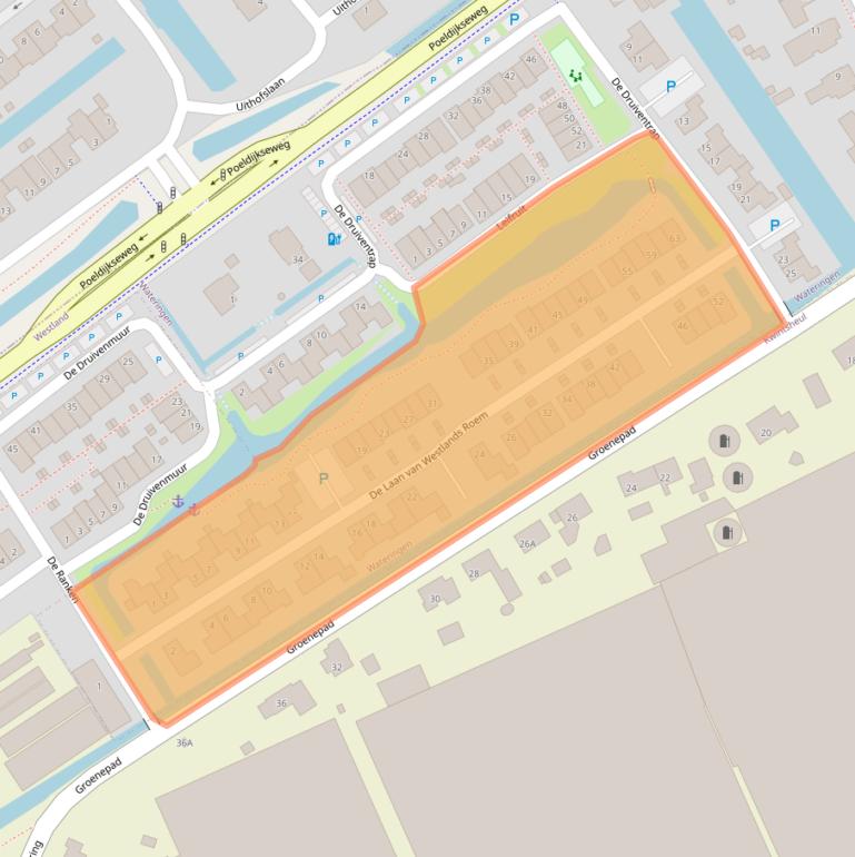 Kaart van postcodegebied 2291ZT.