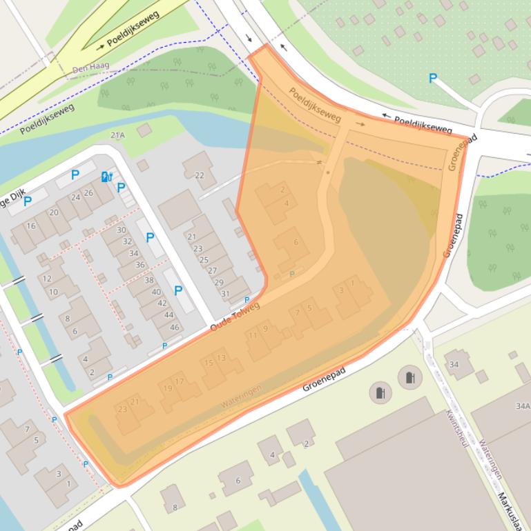 Kaart van postcodegebied 2291ZW.