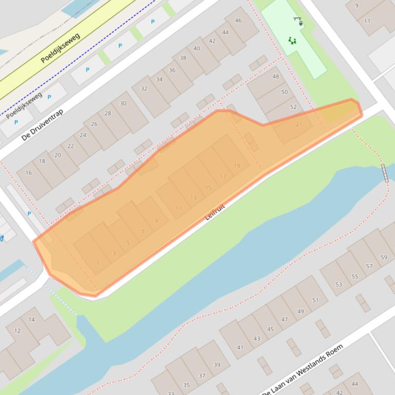 Kaart van postcodegebied 2291ZX.
