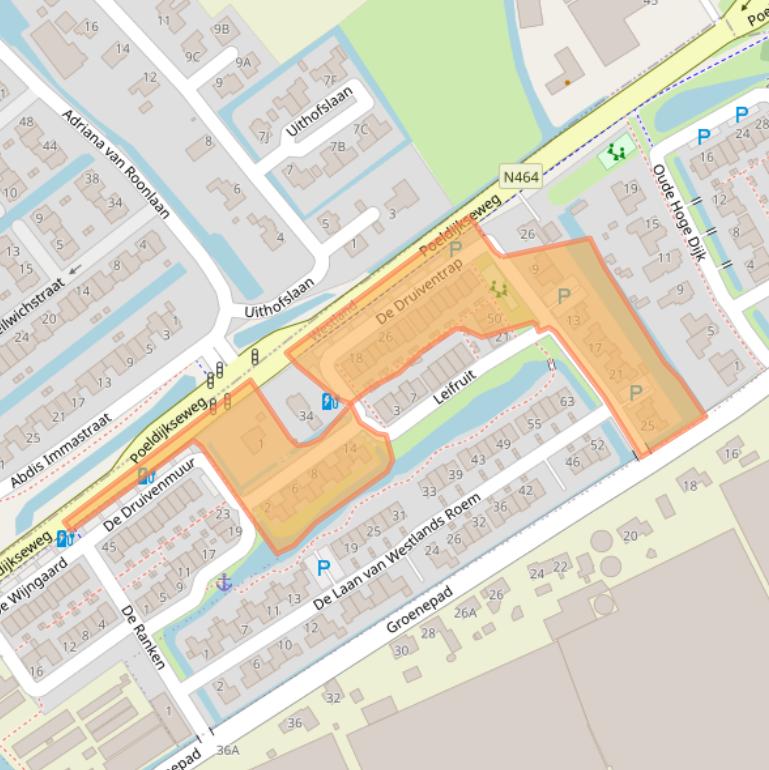 Kaart van postcodegebied 2291ZZ.