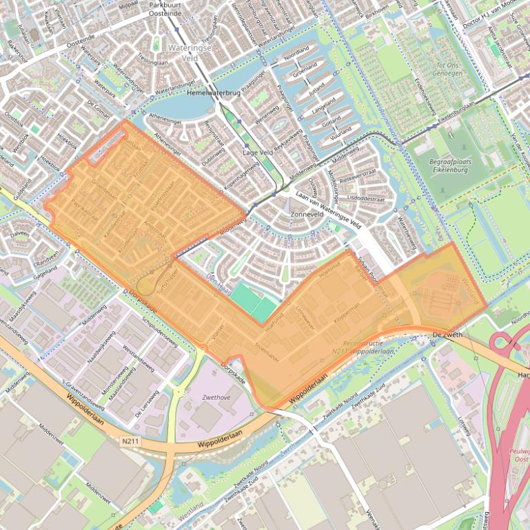 Kaart van postcodegebied 2292.