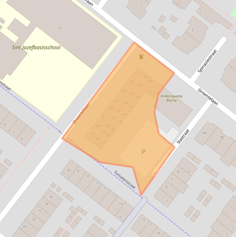 Kaart van postcodegebied 2292AG.