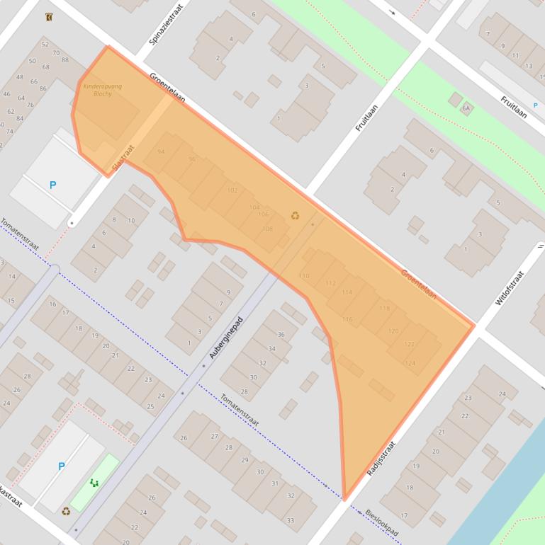 Kaart van postcodegebied 2292AH.