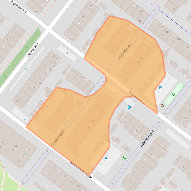 Kaart van postcodegebied 2292AJ.