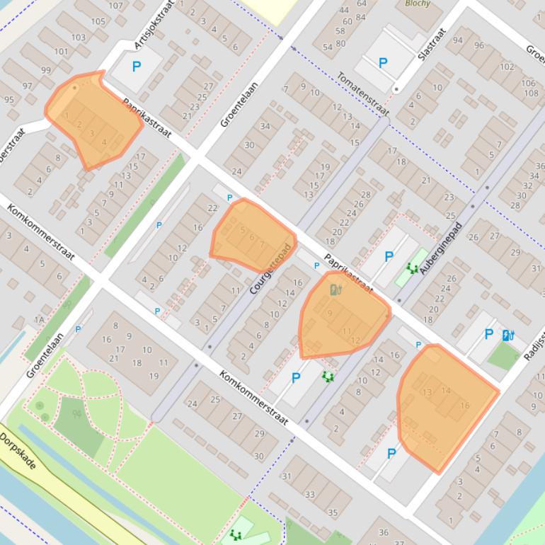 Kaart van postcodegebied 2292AM.