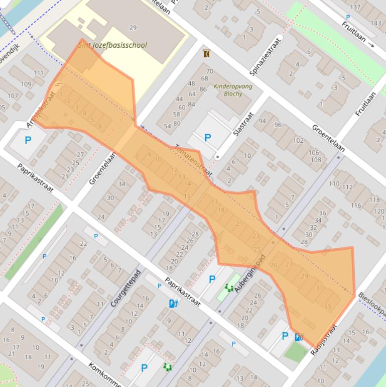Kaart van postcodegebied 2292AN.