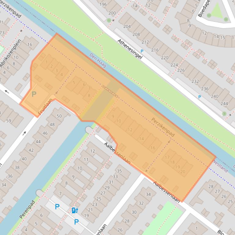 Kaart van postcodegebied 2292BL.