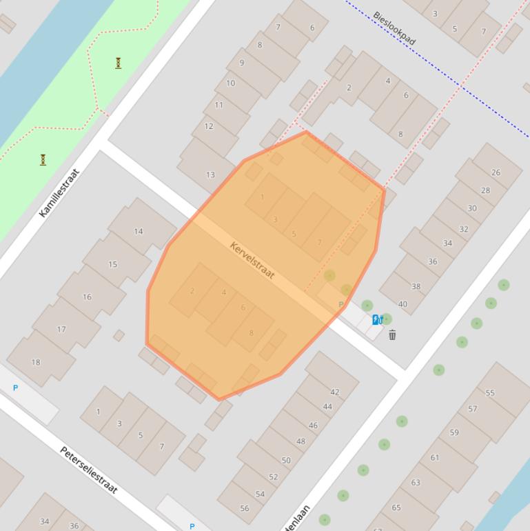 Kaart van postcodegebied 2292CC.