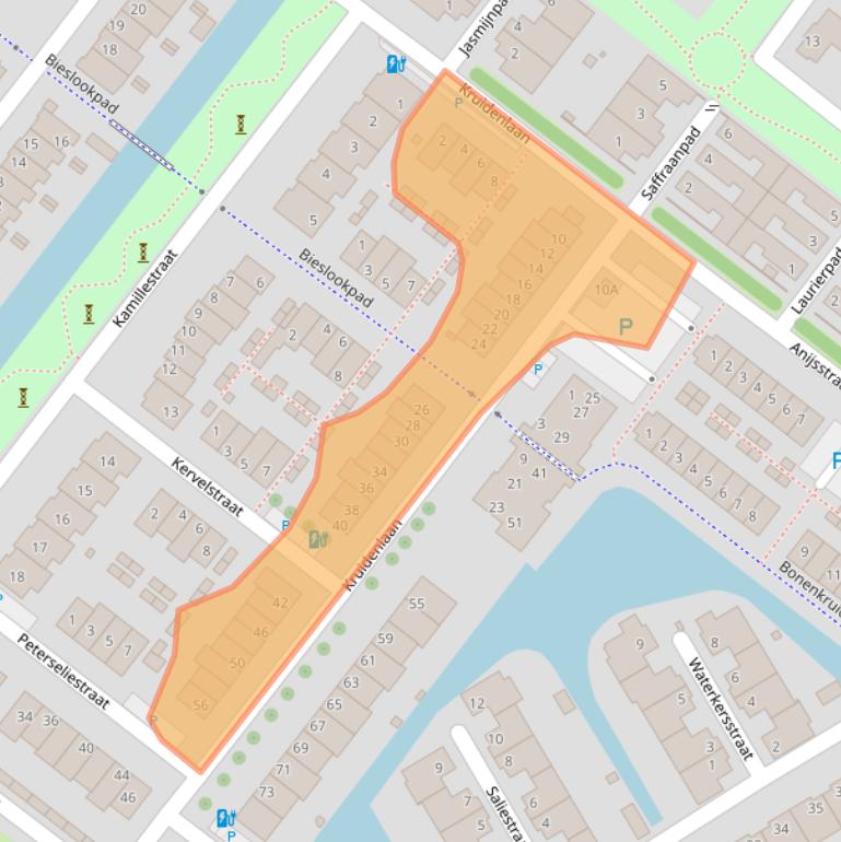 Kaart van postcodegebied 2292CE.