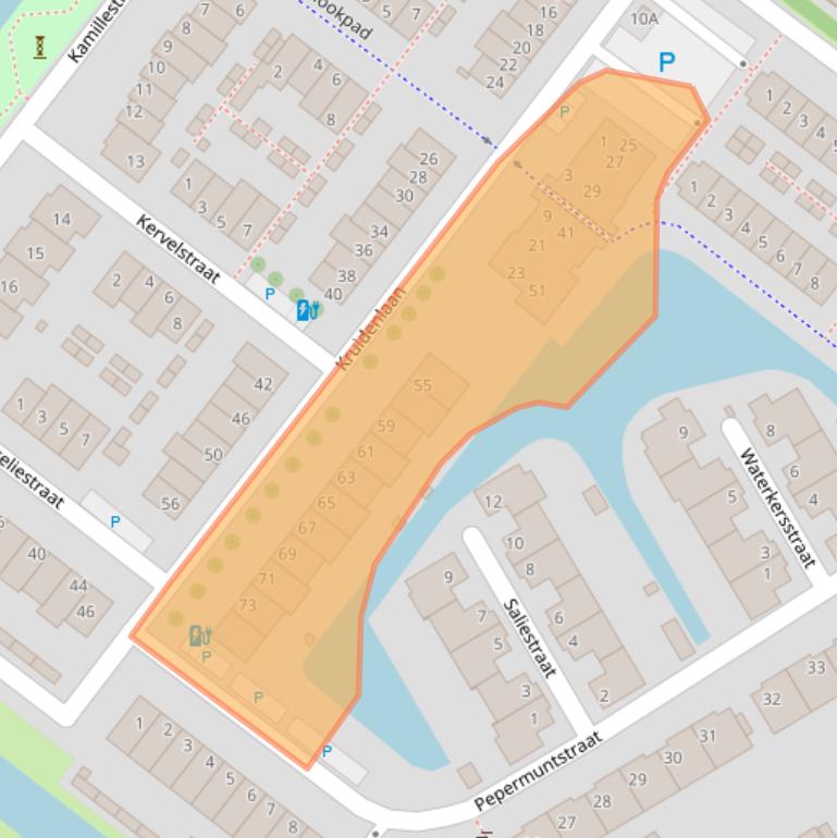 Kaart van postcodegebied 2292CG.