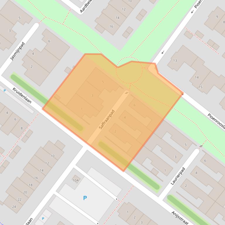 Kaart van postcodegebied 2292CJ.